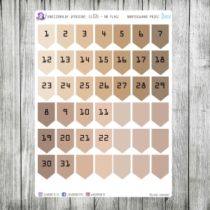 Funkcjonalny spokojny, cz.02d - numery dni na flagach