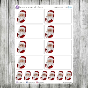 Naklejki na prezenty, v.01 - Mikołaj