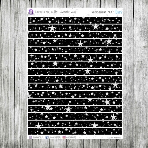 Lunerie Black, cz.03d - paseczki a la washi, czarne