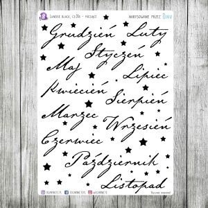 Lunerie Black, cz.01b - nazwy miesięcy (folia)