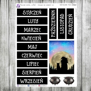 Magiczny Domek, cz.01a2 - miesiące na czarnym tle