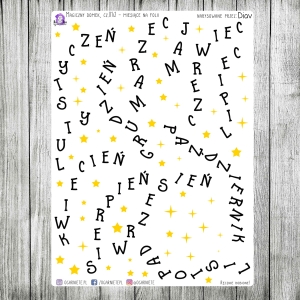 Magiczny Domek, cz.01i2 - miesiące na folii 