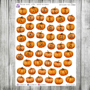 Magiczny Domek, cz.02b - numery dni na dyniach