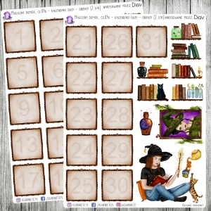 Magiczny Domek, cz.07b - kalendarz z obrazów, duży (2 strony)