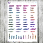 Dni tygodnia, Angielskie - galaxy