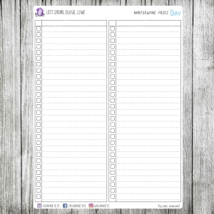 Listy zadań, długie, lewe