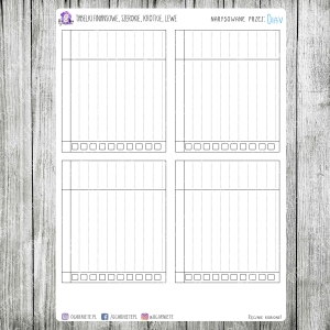 Tabelki finansowe, szerokie, krótkie, lewe