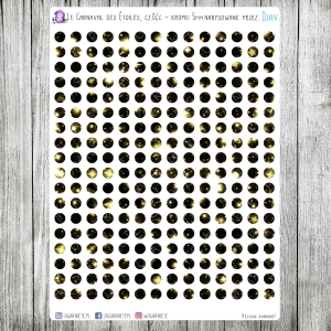 Le Carnaval des Étoiles, cz.04c - czarne, 5mm