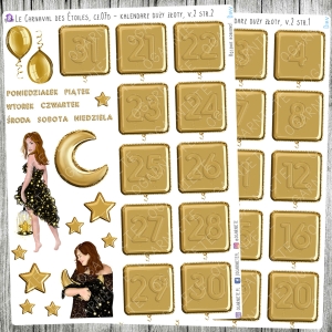 Le Carnaval des Étoiles, cz.07d - duży, złoty, diy v.02