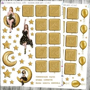 Le Carnaval des Étoiles, cz.07e - średni, złoty, diy v.02