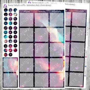 Nocny Łabędź, cz.07a - duży kalendarz (na dwie strony)