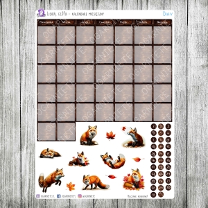 Lisień, cz.07b - kalendarz miesięczny (na jedną stronę)