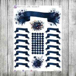 Midnight Flowers, cz.09b - zestaw nagłówków i kropek