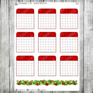 Truskawkowy, cz.10c - trackery/śledziki kalendarzowe