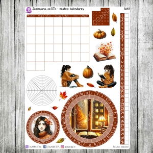 Jesieniara, cz.07c - zestaw kalendarzy miesięcznych