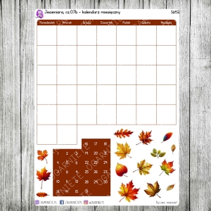 Jesieniara, cz.07b - kalendarz miesięczny