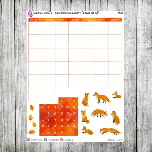 Lisiewo, cz.07c - kalendarz miesięczny