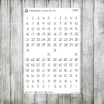 Minimalistyczne numery dni (pasują do zakładek foliowych!) 