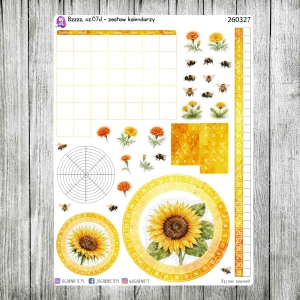 Bzzzz, cz.07d - zestaw kalendarzy miesięcznych