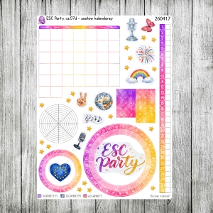 ESC Party, cz.07d - zestaw kalendarzy miesięcznych