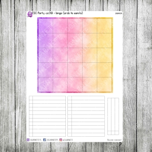 ESC Party, cz.06l - Bingo!!! (zrób to sam/a) 