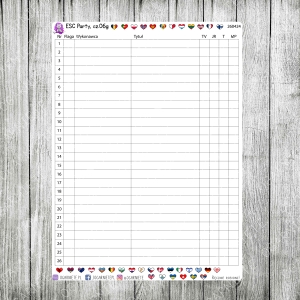 ESC Party, cz.06g - karty do oceniania - finał