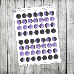 Akwarelowe Fazy Księżyca